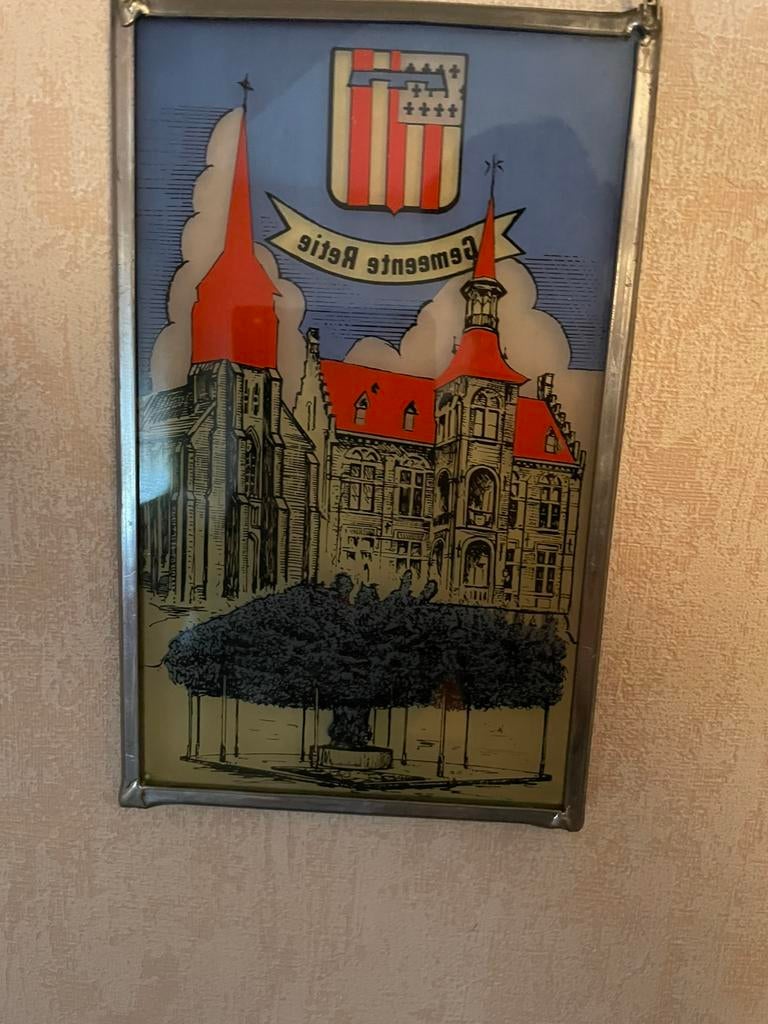 Retie glas in lood raam, Verzamelen, Ophalen of Verzenden, Gebruikt, Overige typen