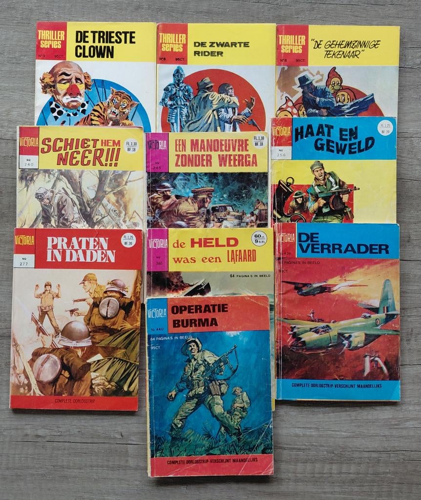 Thriller series (x3) en Victoria (x7), Boeken, Stripverhalen, Meerdere stripboeken, Verzenden, Gelezen