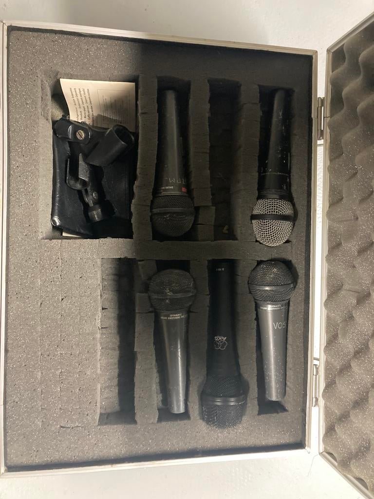 Set 5 microfoons AKG/Shure, Ophalen, Zo goed als nieuw
