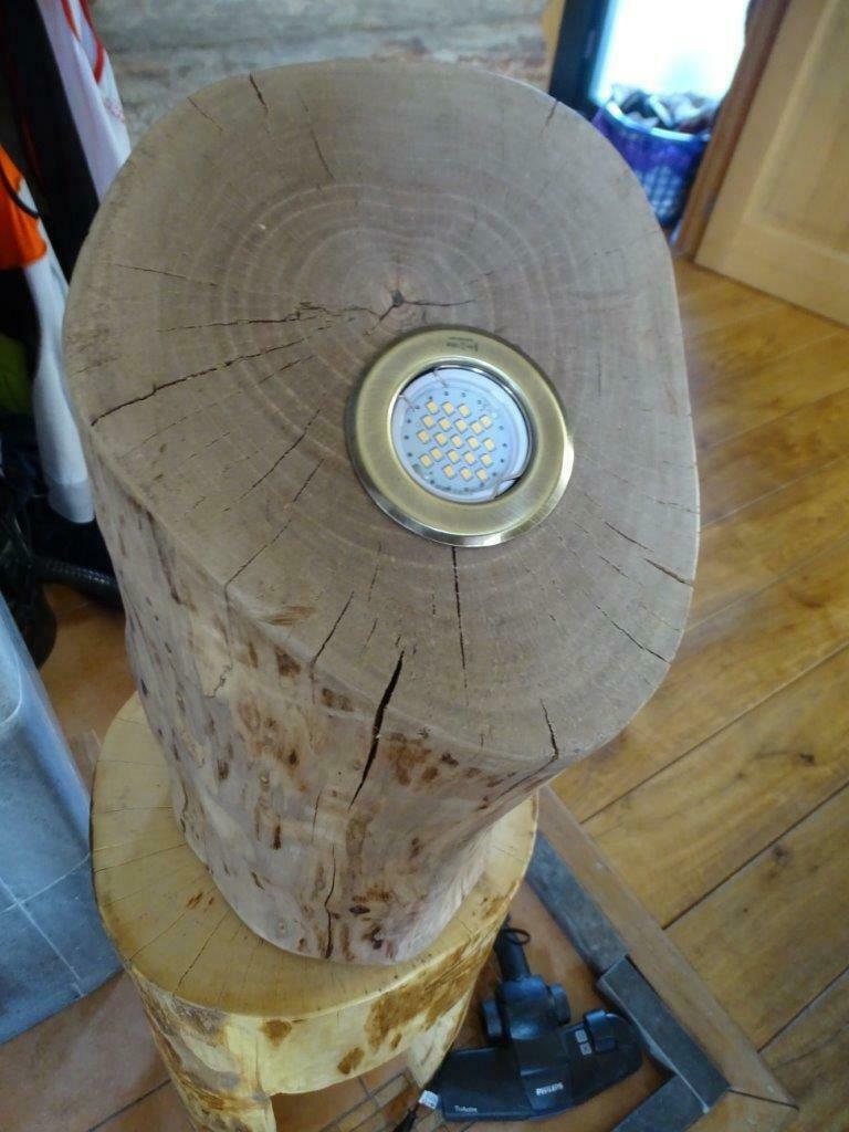lamp boomstam lamp hanglamp led eiken acacia, Enlèvement ou Envoi, Neuf, Bois