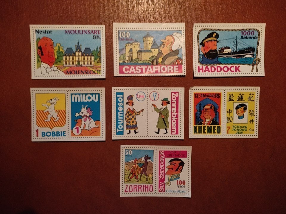 11 faux timbres Tintin., Collections, Enlèvement ou Envoi, Tintin, Neuf, Image, Affiche ou Autocollant