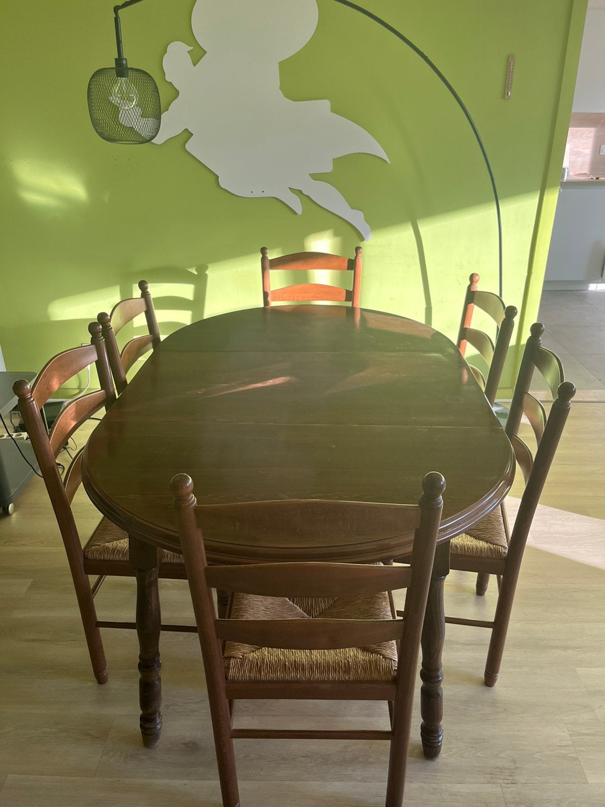 Tafel met bijpassende stoelen, Huis en Inrichting, Ophalen, Gebruikt, 100 tot 150 cm, 150 tot 200 cm