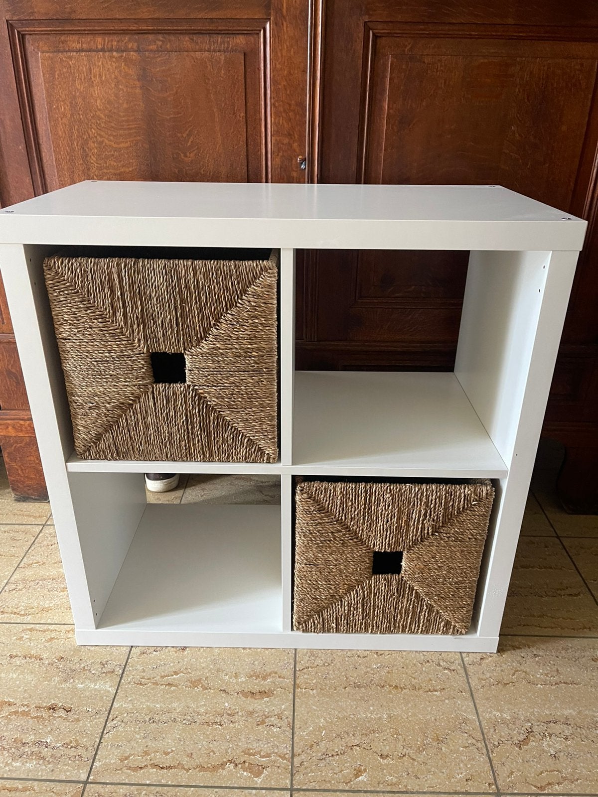 Meuble kallax blanc ( 4 cases ), Maison & Meubles, Enlèvement, Comme neuf