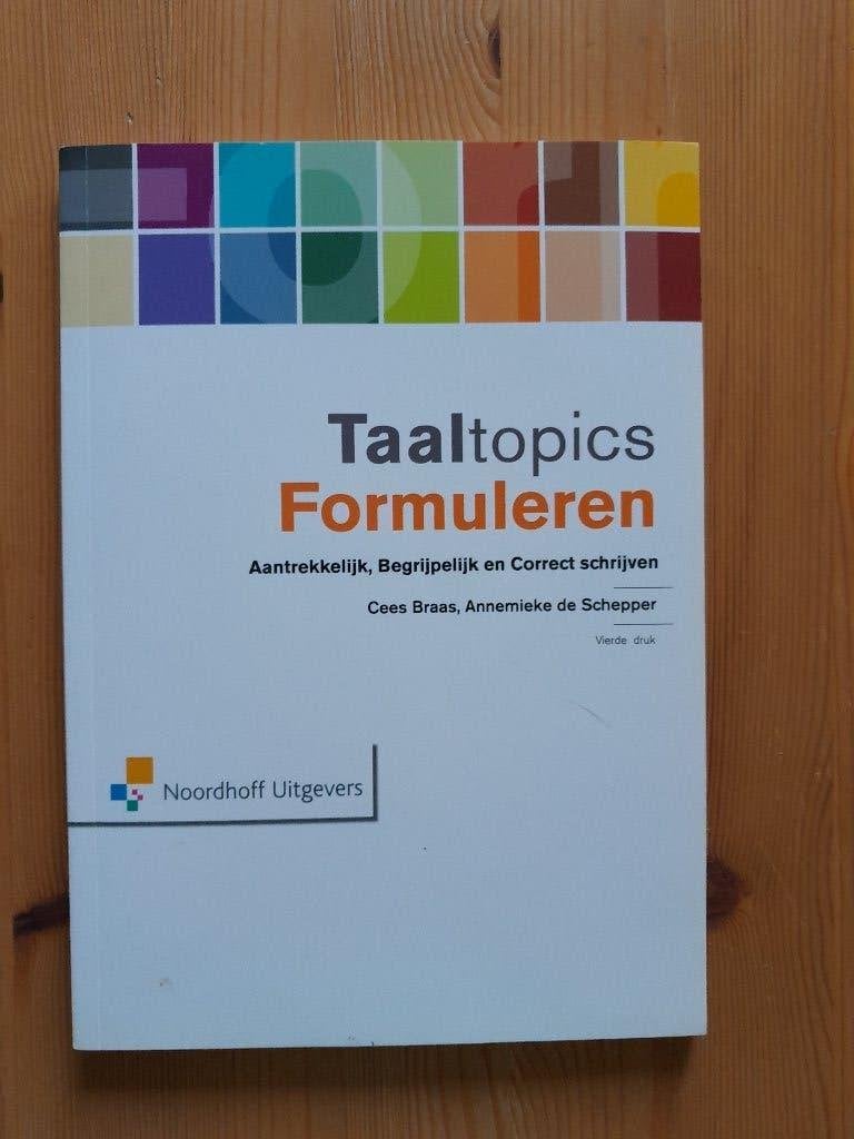 Taaltopics Formuleren, Boeken, Ophalen of Verzenden, Zo goed als nieuw, Niet van toepassing, Cees Braas, Annemieke de Schepper