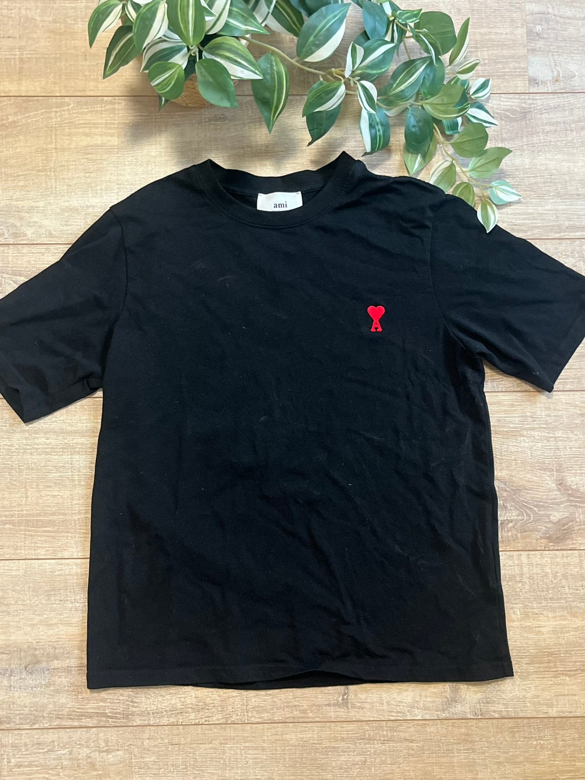 Ami Paris t-shirt - Zwart, Ophalen, Nieuw, Maat 46 (S) of kleiner, Zwart