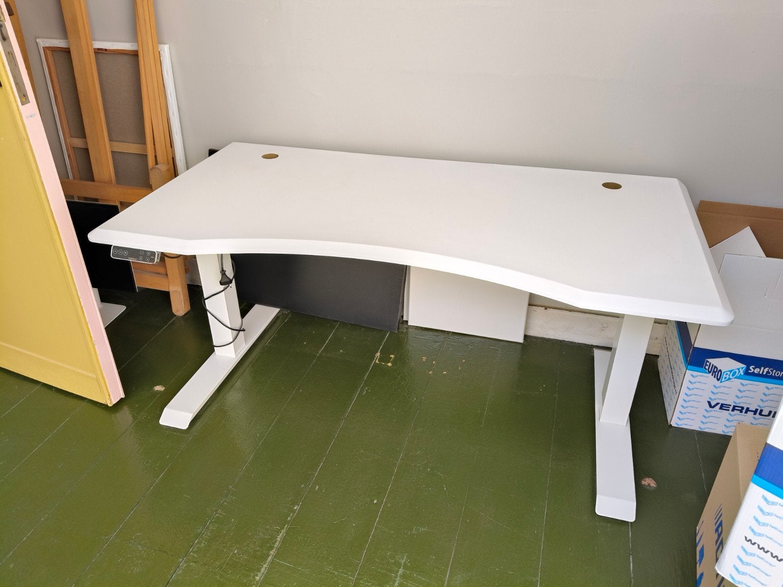 FlexiSpot bureau in hoogte verstelbaar 140x70, Huis en Inrichting, Bureaus, Zo goed als nieuw, Zit-sta bureau, Overige merken