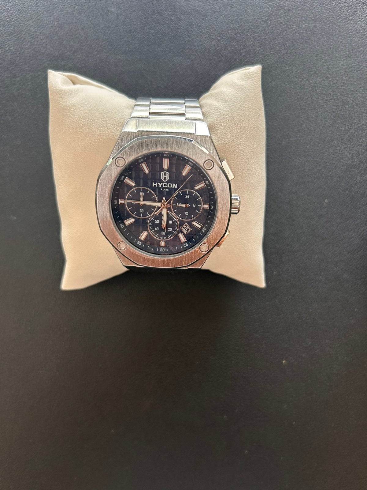 Hycon atlas horloge, Handtassen en Accessoires, Overige merken, Staal, Staal, Polshorloge