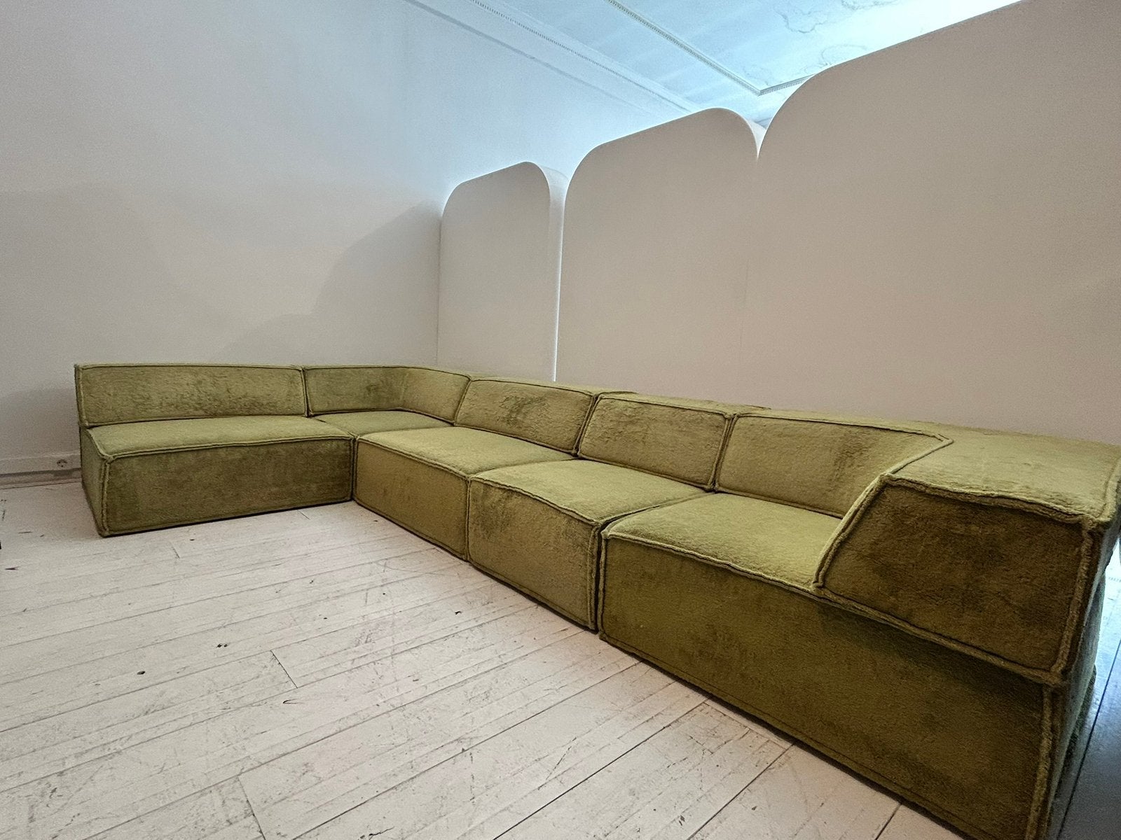 pour trio en vert olive, Maison & Meubles, Canapés | Coins salons complets, Comme neuf, Tissus, Enlèvement