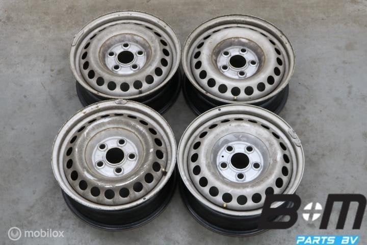 Set 16 inch stalen velgen VW Transporter T5 / T6 7F0601027, 16 pouces, Véhicule de tourisme, Utilisé, Jante(s)