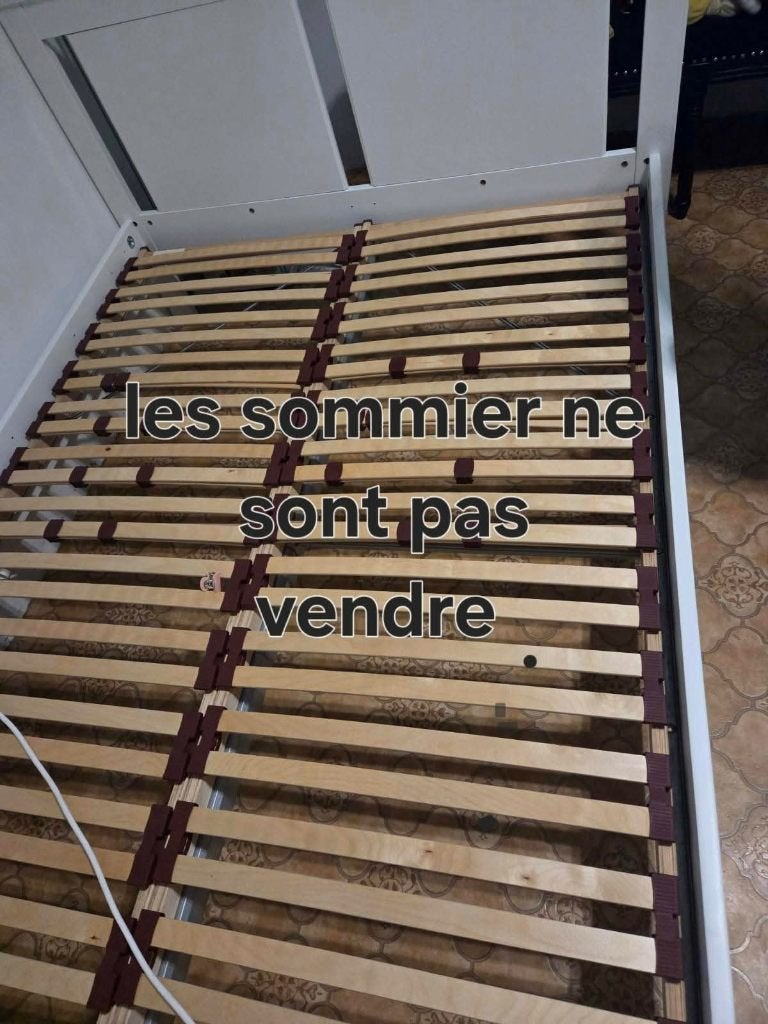 Lit, Enlèvement, Utilisé, 200 cm, Blanc