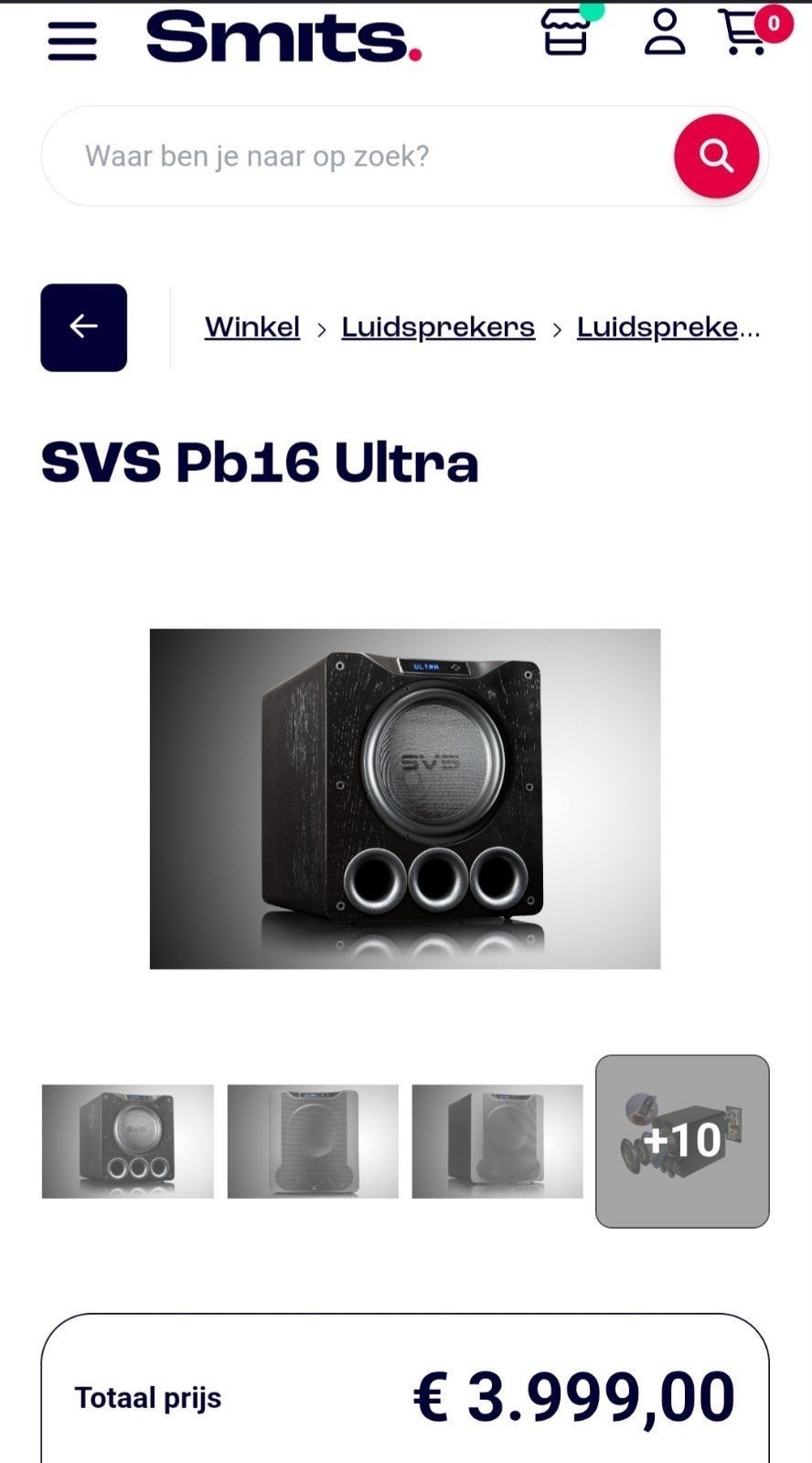 Svs pb16 ultra, TV, Hi-fi & Vidéo, Enceintes, Enlèvement
