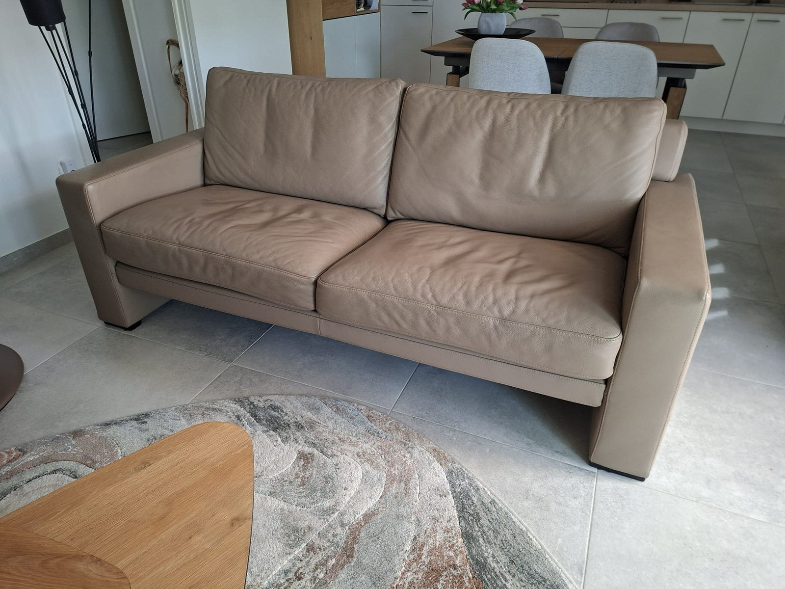 2 relax zels en een grote 2 zit in leer ,, Ophalen, Zo goed als nieuw, Leer