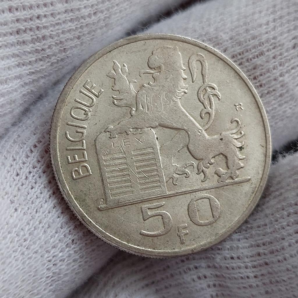 Zeldzaam! Munt / België / 50 Frank / 1954 FR / Zilver 835, Ophalen of Verzenden, Zilver, Losse munt