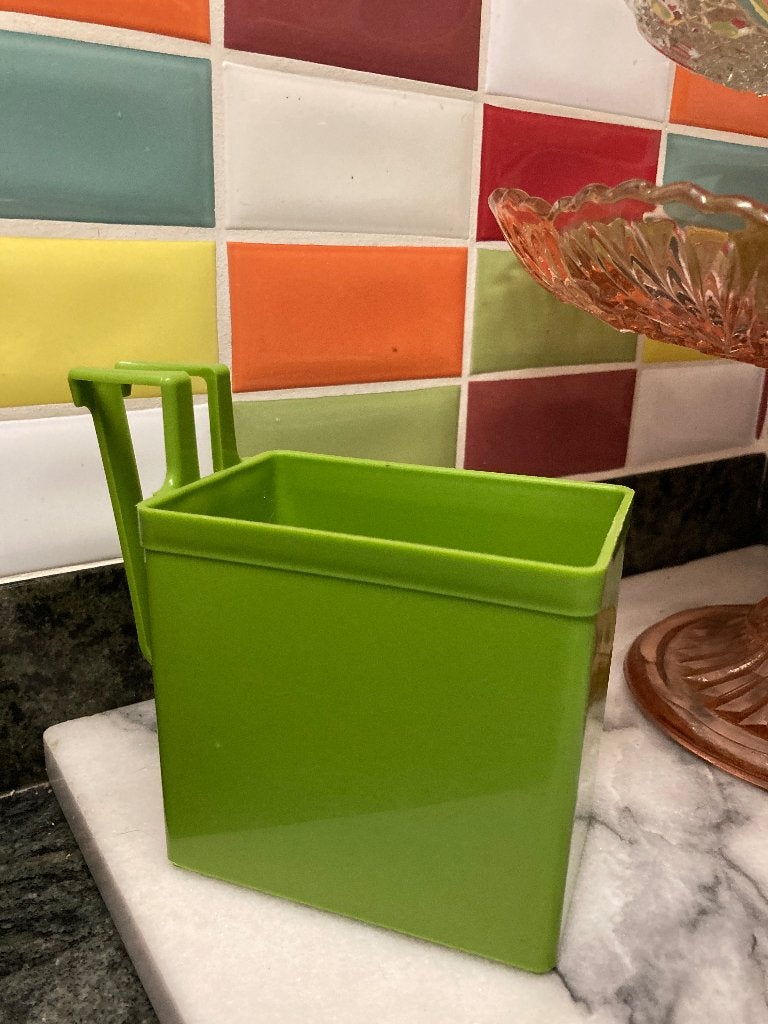 bidon à lait en plastique vintage, Enlèvement ou Envoi, Comme neuf, Vert, Bol ou Canette
