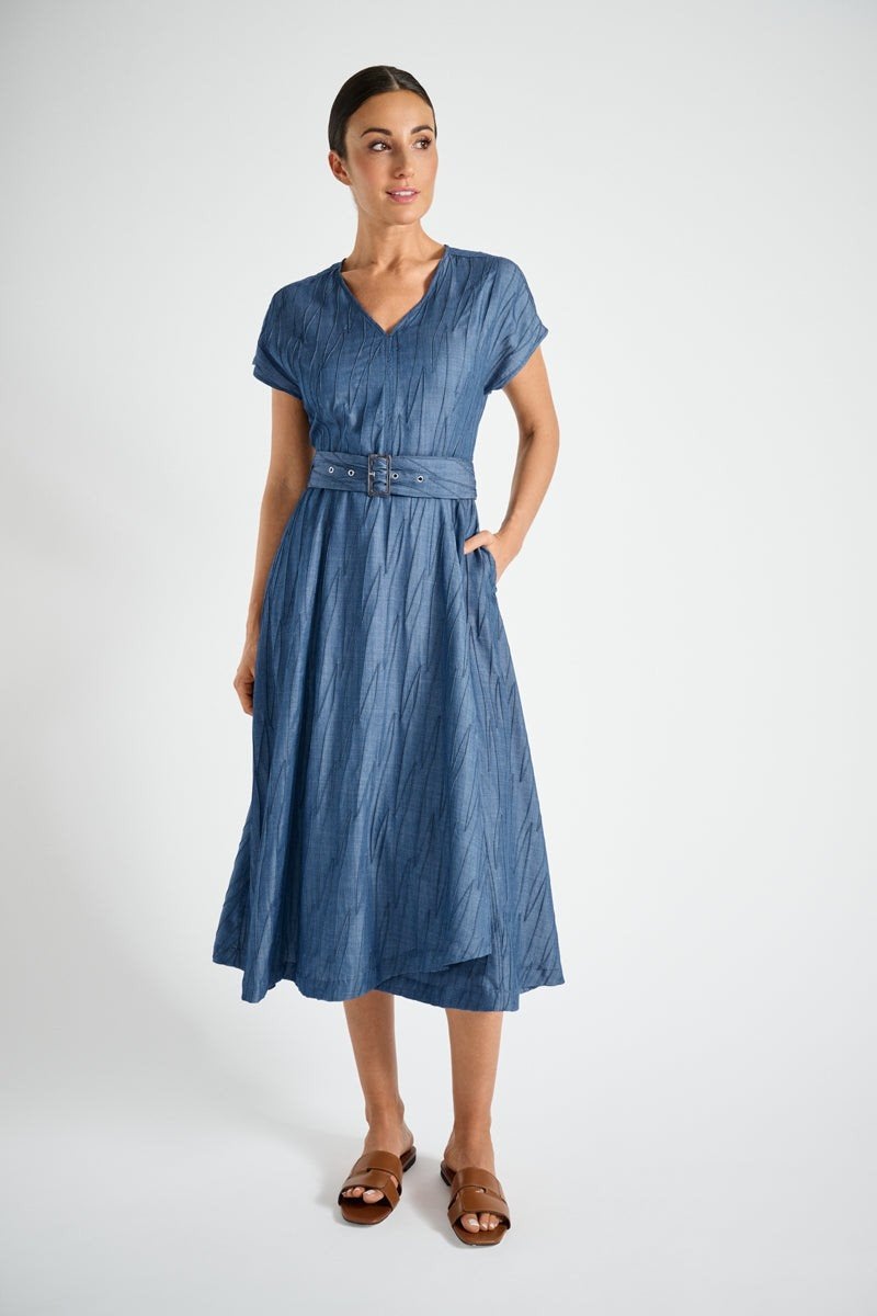 Jurk Marie Mero maat 44 jeans blauw kleur ., Kleding | Dames, Jurken, Ophalen, Maat 42/44 (L), Blauw