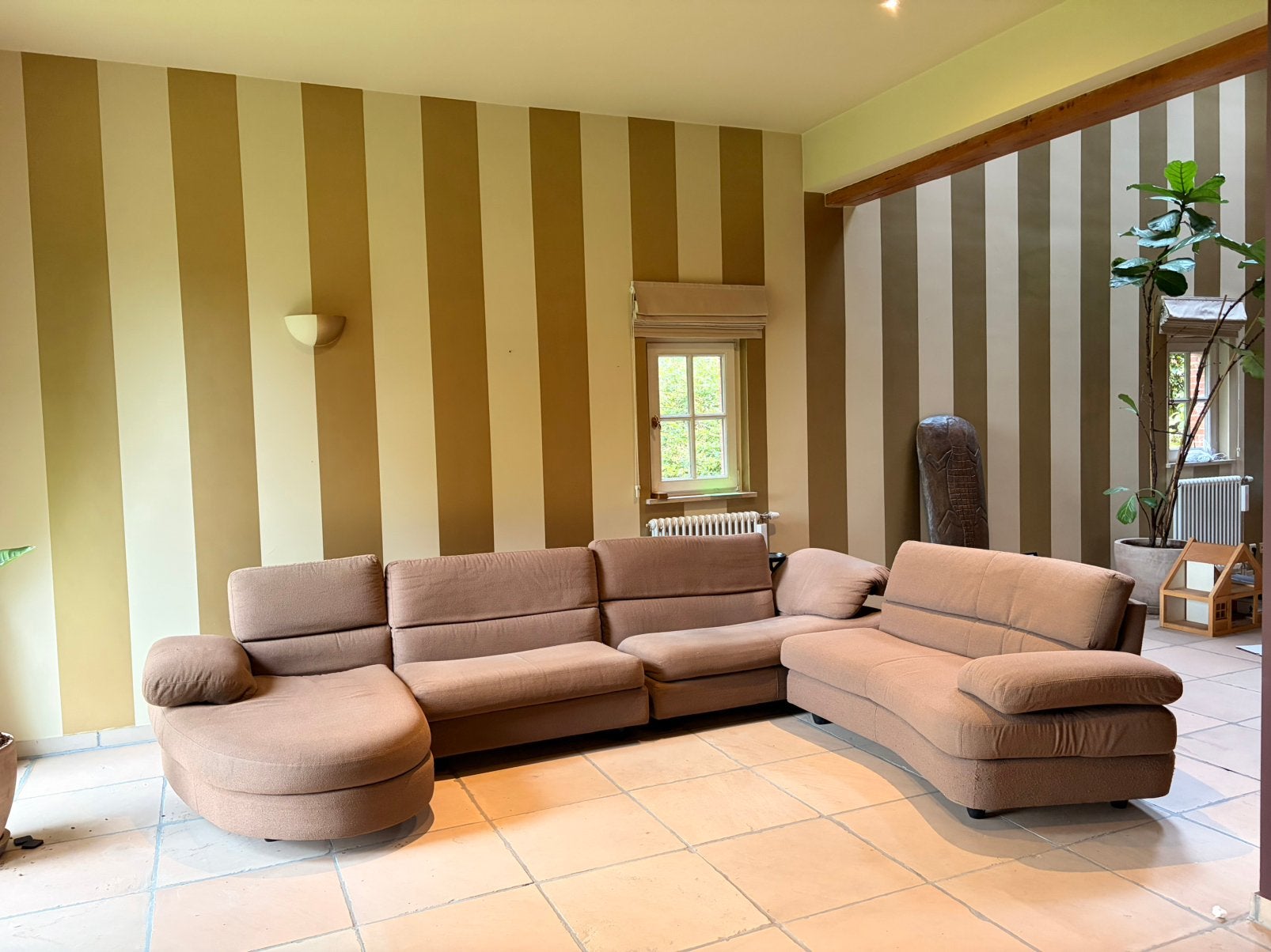 Gratis grote zetel / hoeksofa, Ophalen, Zo goed als nieuw
