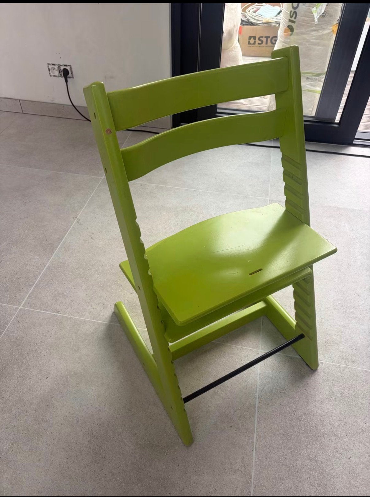 Trip trap limegreen, Ophalen, Gebruikt, Meegroeistoel