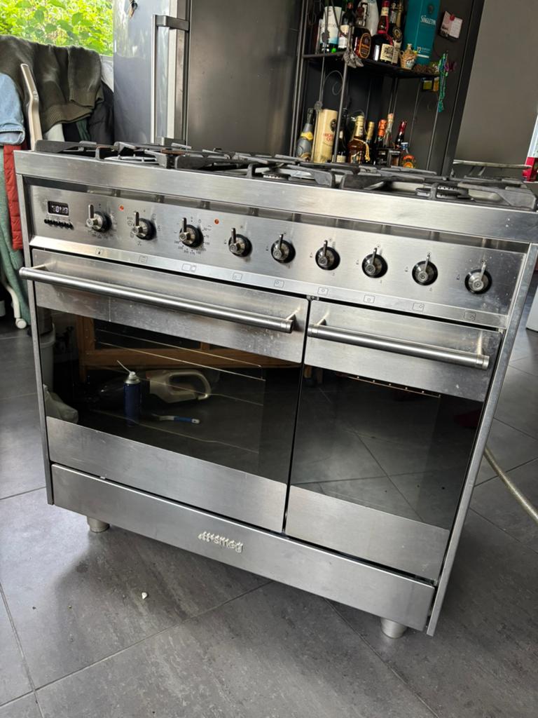 Gasfornuis smeg +dampkap, Elektronische apparatuur, Fornuizen, Ophalen, Zo goed als nieuw, Elektrisch