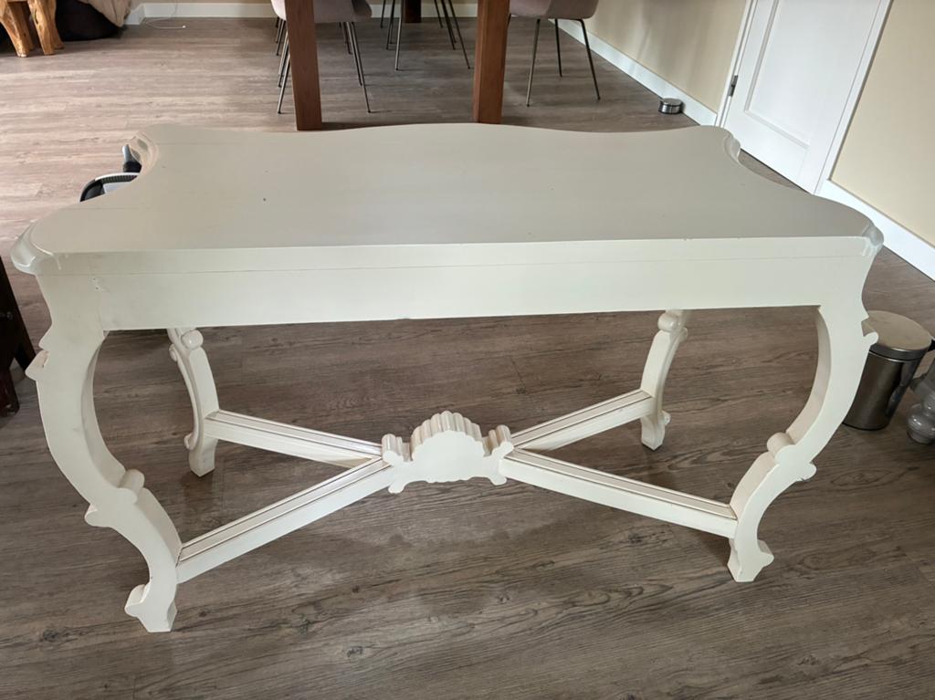Side table, Huis en Inrichting, Ophalen, Gebruikt, 100 tot 150 cm, Klassiek wit geverfd