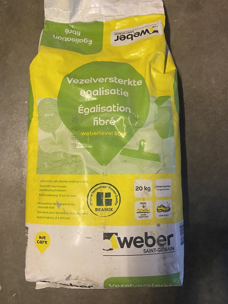 Égalisation renforcée par fibre Weber, Bricolage & Construction, Enlèvement, Neuf, Aggloméré