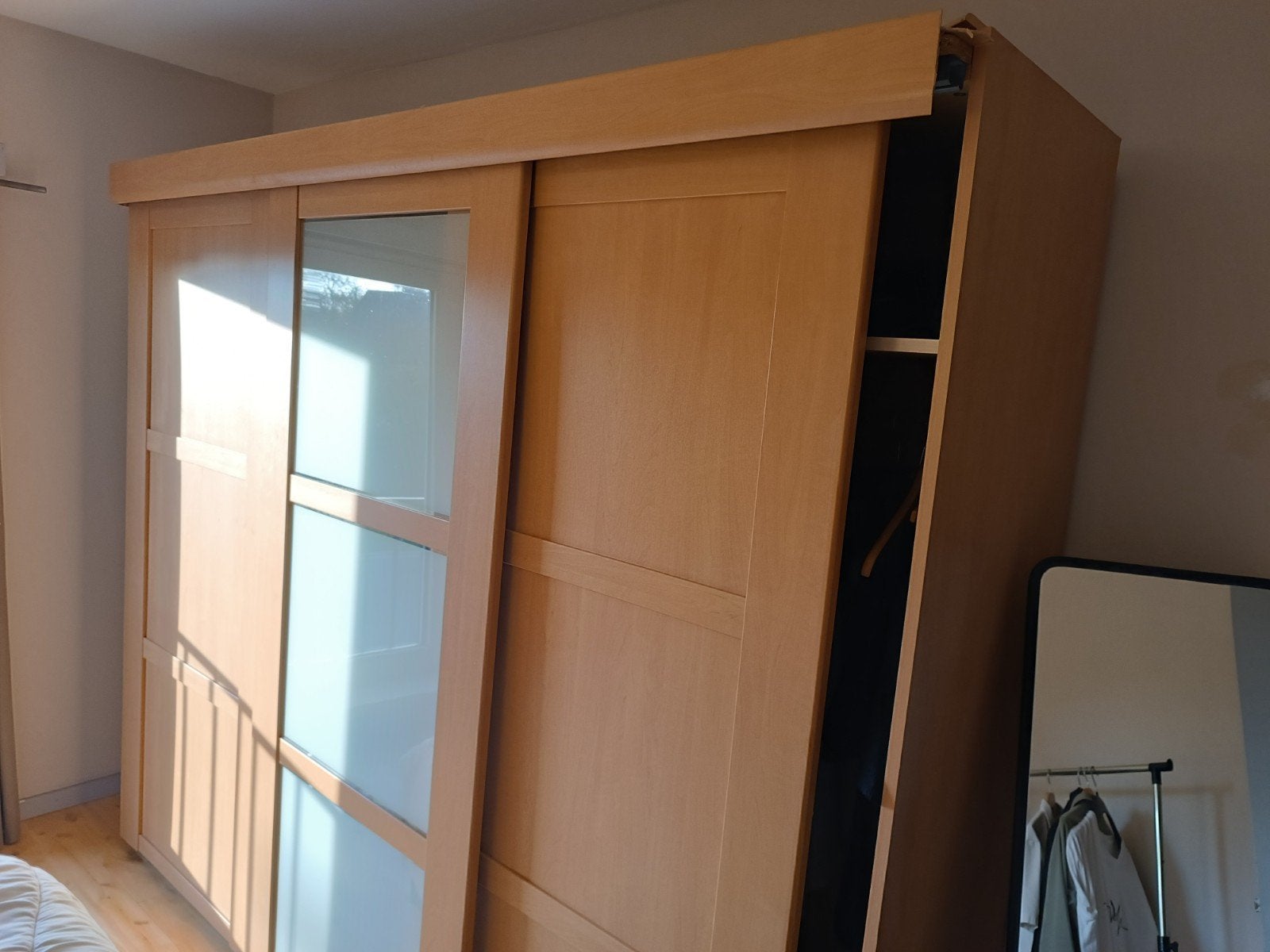 ruime kledingkast, Ophalen of Verzenden, Zo goed als nieuw, Glas