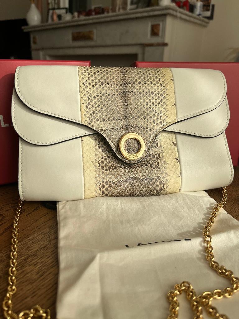 SAC LANCEL PIA - Édition collector CUIR & PYTHON - NEUF, Bijoux, Sacs & Beauté, Sacs | Sacs Femme, Neuf, Sac à main, Blanc, Enlèvement