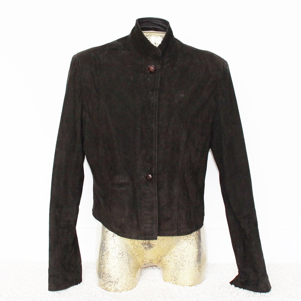 Magnifique veste Lanaby en daim/cuir (L) €80, -, Taille 42/44 (L), Comme neuf, Brun, Lanaby's