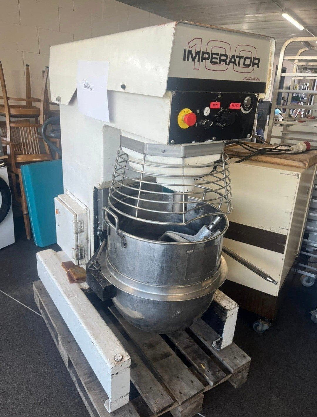 Imperator 100 professionele menger/klopper - 2 kuipen - 380v, Ophalen
