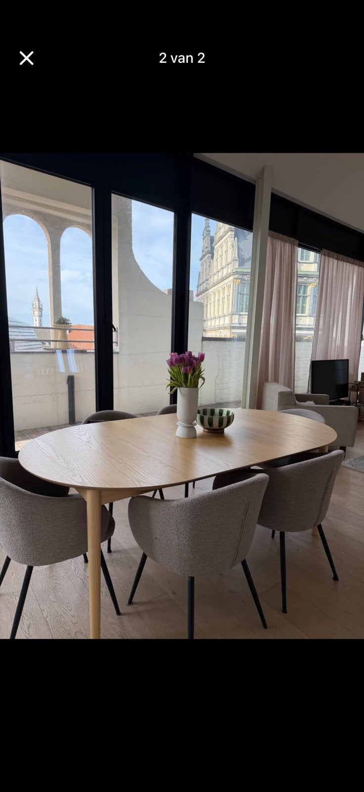 Tafel, Huis en Inrichting, Ophalen, 100 tot 150 cm, Eikenhout, 200 cm of meer