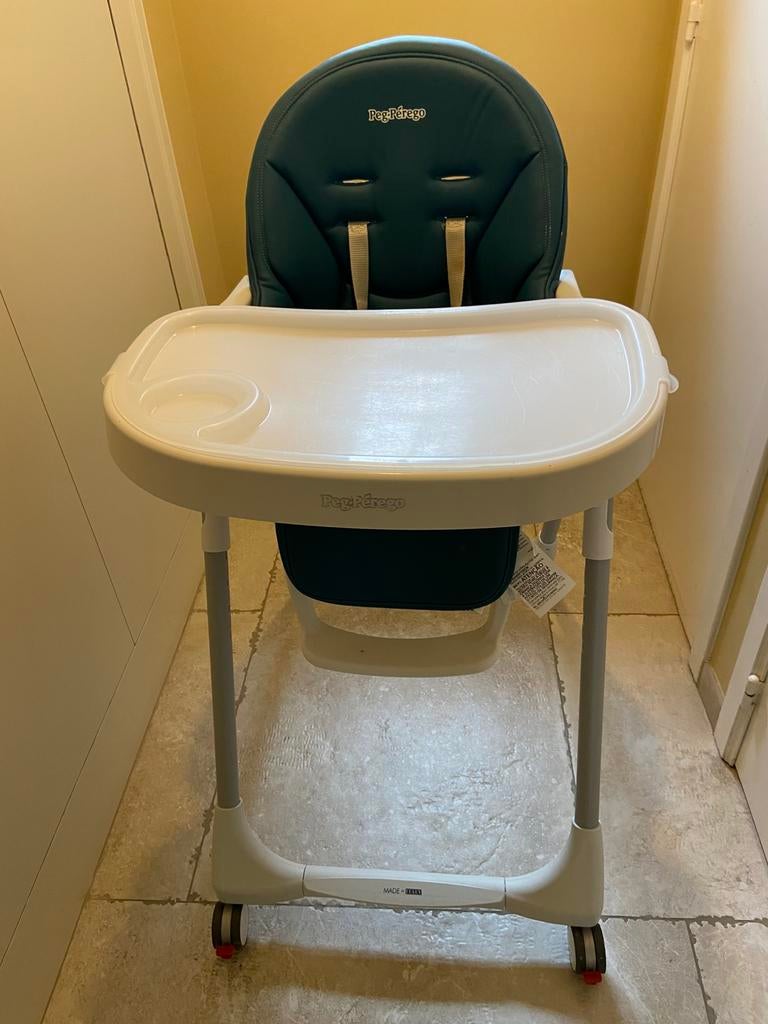 Chaise bébé Peg-Pérego Prima-Pappa, Kinderen en Baby's, Kinderstoelen, Ophalen, Gebruikt, Inklapstoel, Gordel(s)