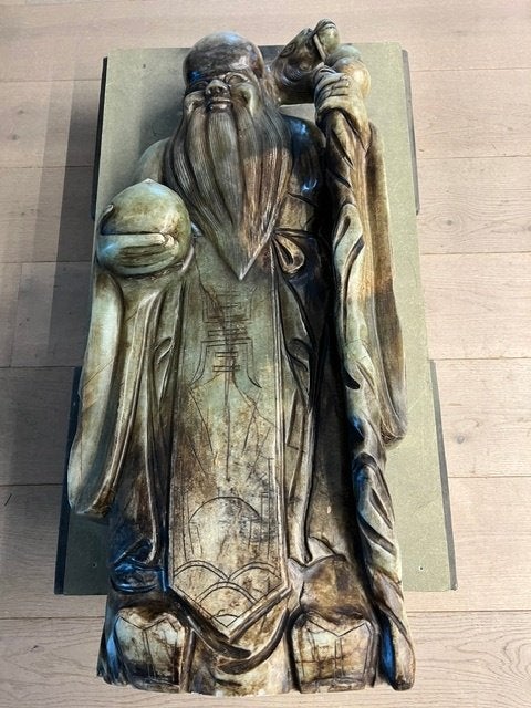 Marmeren buddha beeld, Ophalen, 50 - 100 cm, Steen of Keramiek, Beeld