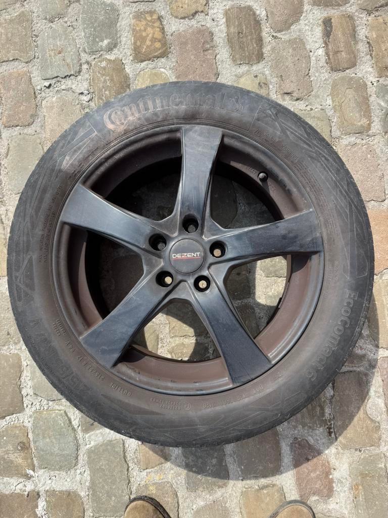4 x Zwarte velgen dezent 17 inch, Autos : Pièces & Accessoires, Pneus & Jantes, Pneus été, 17 pouces, Enlèvement, Jante(s)