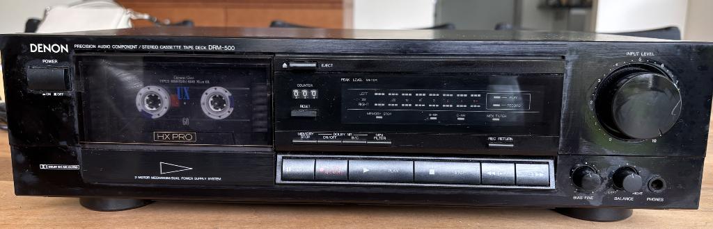 Denon cassettespeler, Ophalen, Enkel, Denon, Tape counter