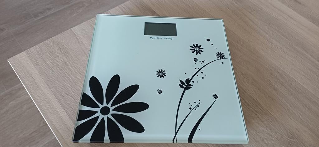 Personenweegschaal met bloemen motief, Ophalen, Personenweegschaal