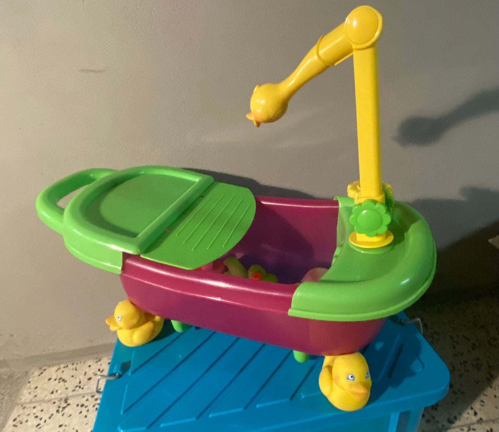 Poppenbad, Ophalen, Gebruikt