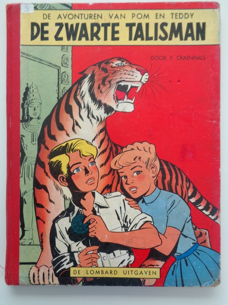 Pom en Teddy - De Zwarte Talisman - HC 1e dr. 1958, Ophalen of Verzenden