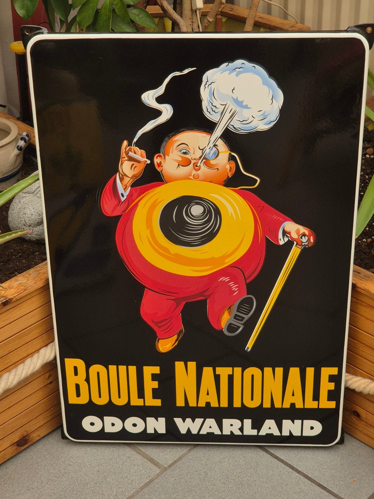 plaque emaillee  boule nationaleale, Collections, Enlèvement ou Envoi