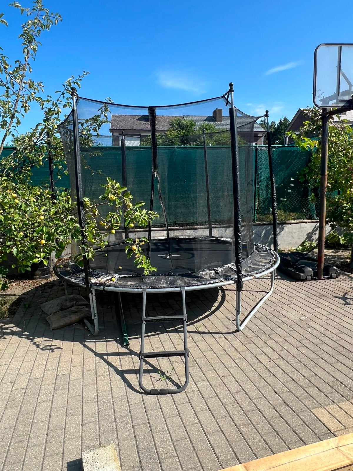 trampoline met veiligheidsnet, Ophalen, Zo goed als nieuw