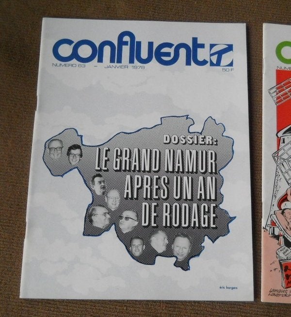 3 anciens numéros du magazine namurois Confluent - Namur, Livres, Politique & Société, Enlèvement, Utilisé