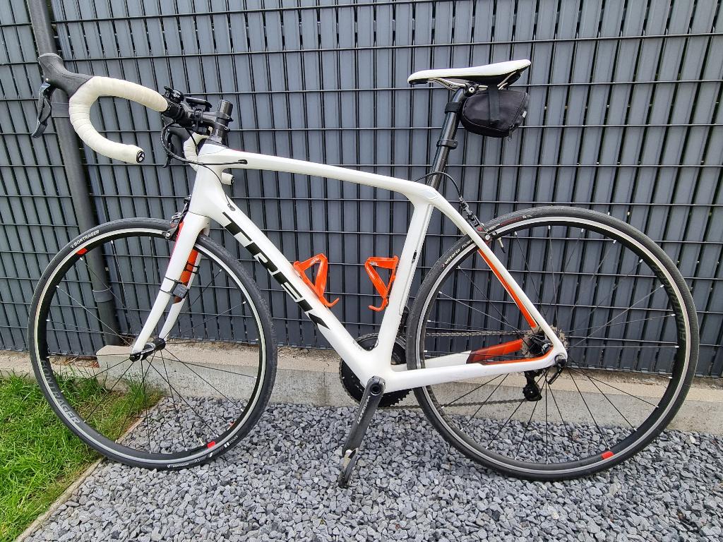 WITTE KOERSFIETS TREK MAAT 56, Fietsen en Brommers, Fietsen | Racefietsen, Ophalen, Gebruikt, Heren, Overige merken