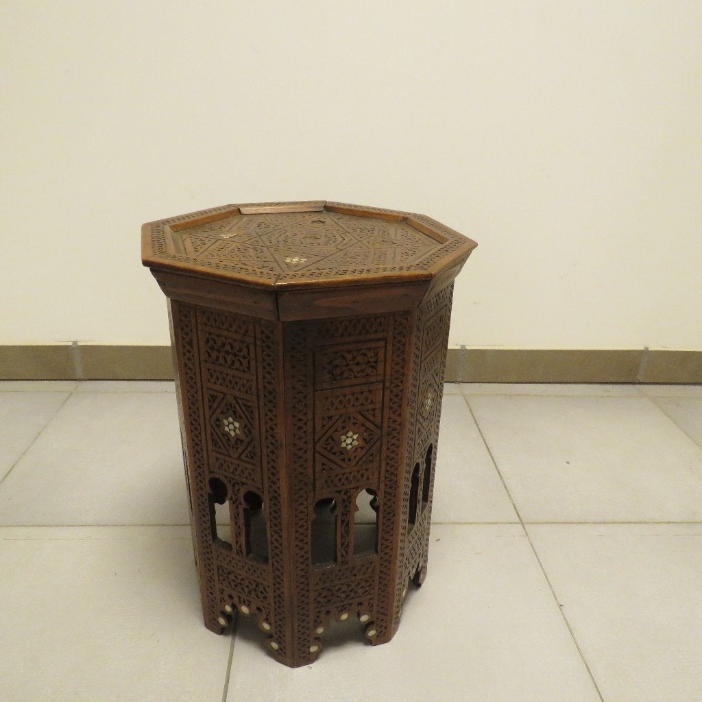 Antieke Islamitische achthoekige bijzettafel eind 19de eeuw, Antiek en Kunst, Ophalen of Verzenden