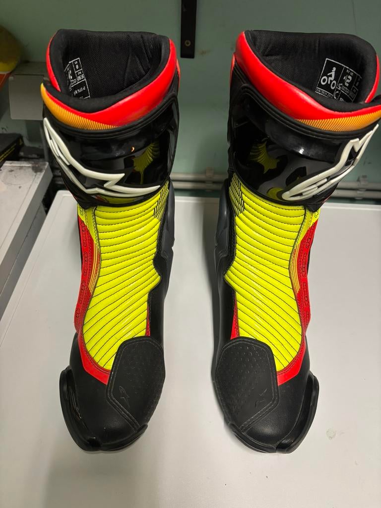 Alpinestars SMX Plus V2 Zwart Rood Fluo Geel Fluo Grijs, Enlèvement, Seconde main, Hommes, Bottes