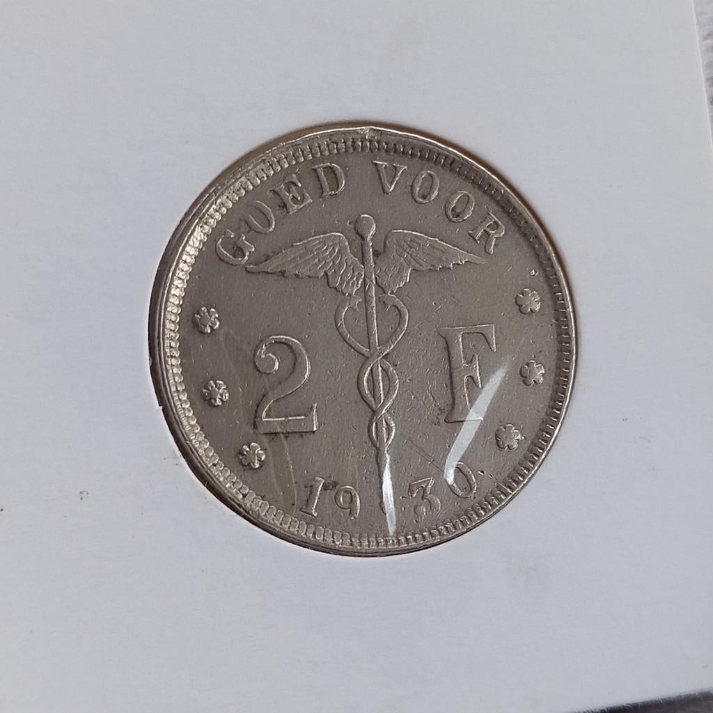 + Rare / Pièce de monnaie / 2 Francs / 1930 VL / 1.252.000ex, Enlèvement ou Envoi