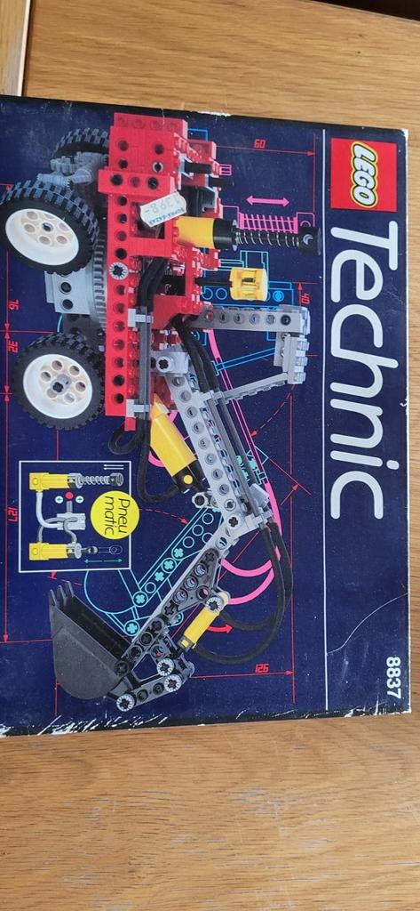 Lego Technic 8837 Pneumatic Excavator 1992, Ophalen, Lego, Technic