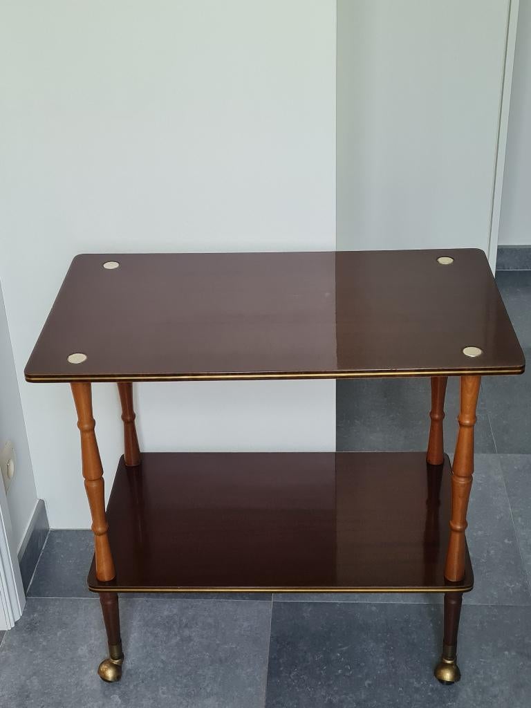 vintage tafel - bijzettafel - serveertafel - TV tafel, Ophalen of Verzenden