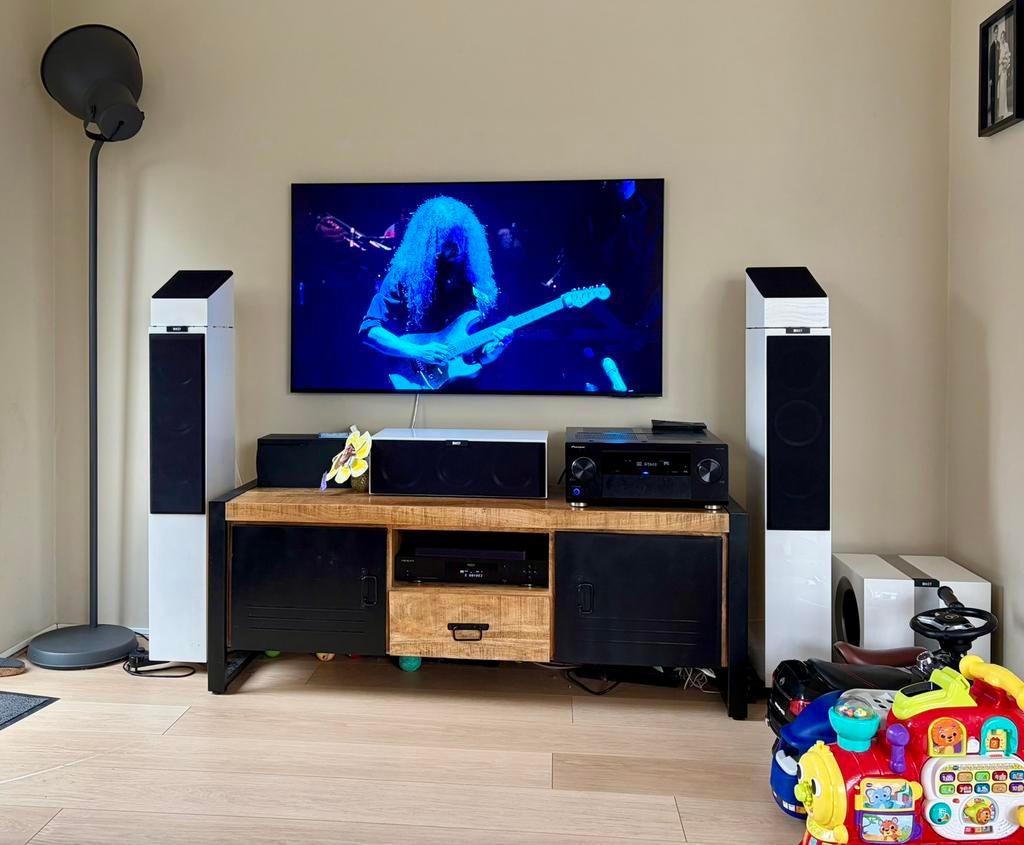 KEF R200c center en KEF R400b Subwoofer TOP High end geluid!, Ophalen, Zo goed als nieuw