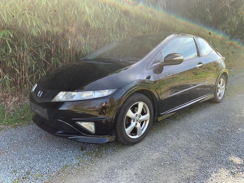 Honda Civic S-Type 1.4i bj.2009 239.000km, Auto's, Voorwielaandrijving, Zwart, 4 cilinders, Multifunctioneel stuurwiel