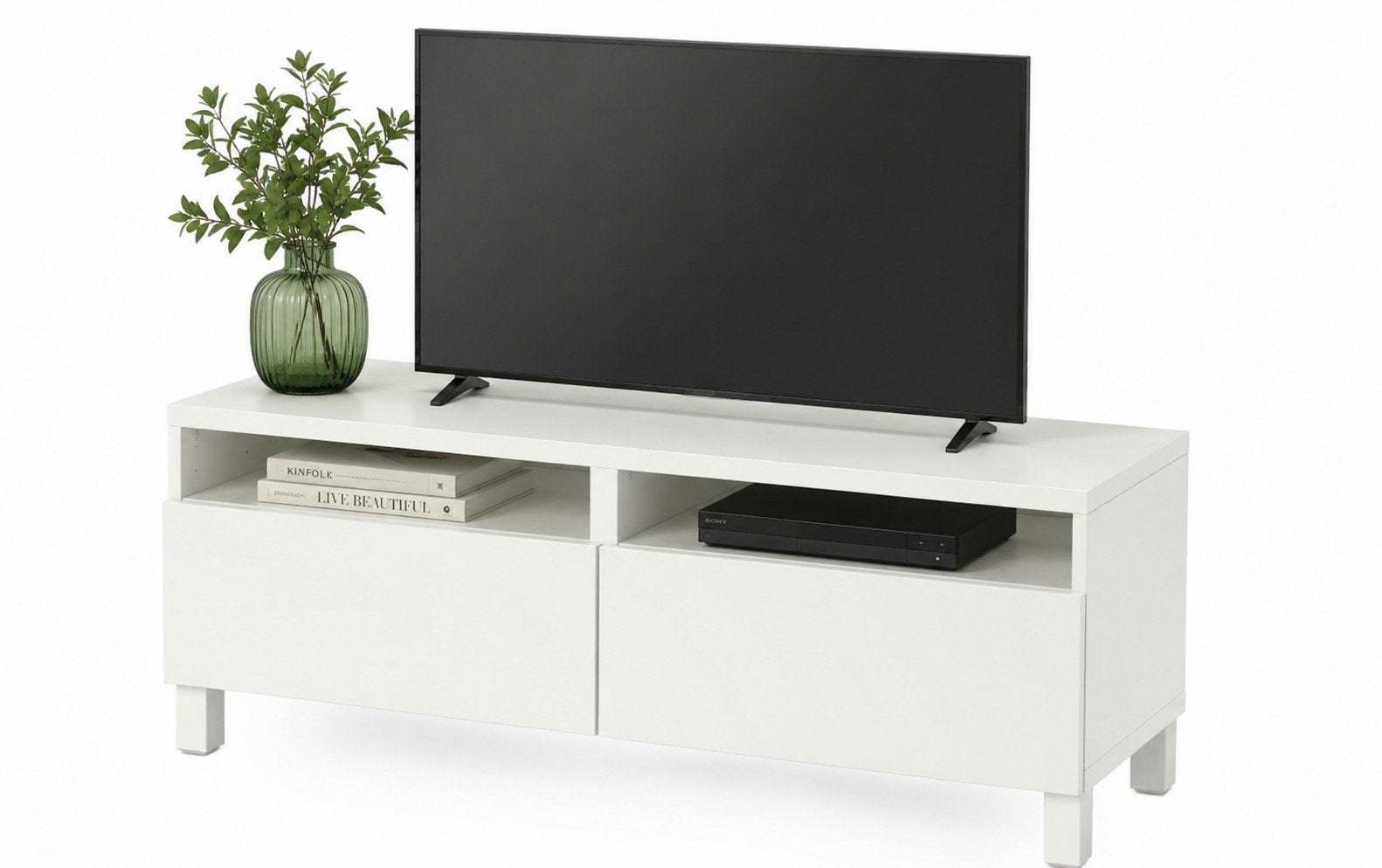 Witte t.v. kast, Ophalen