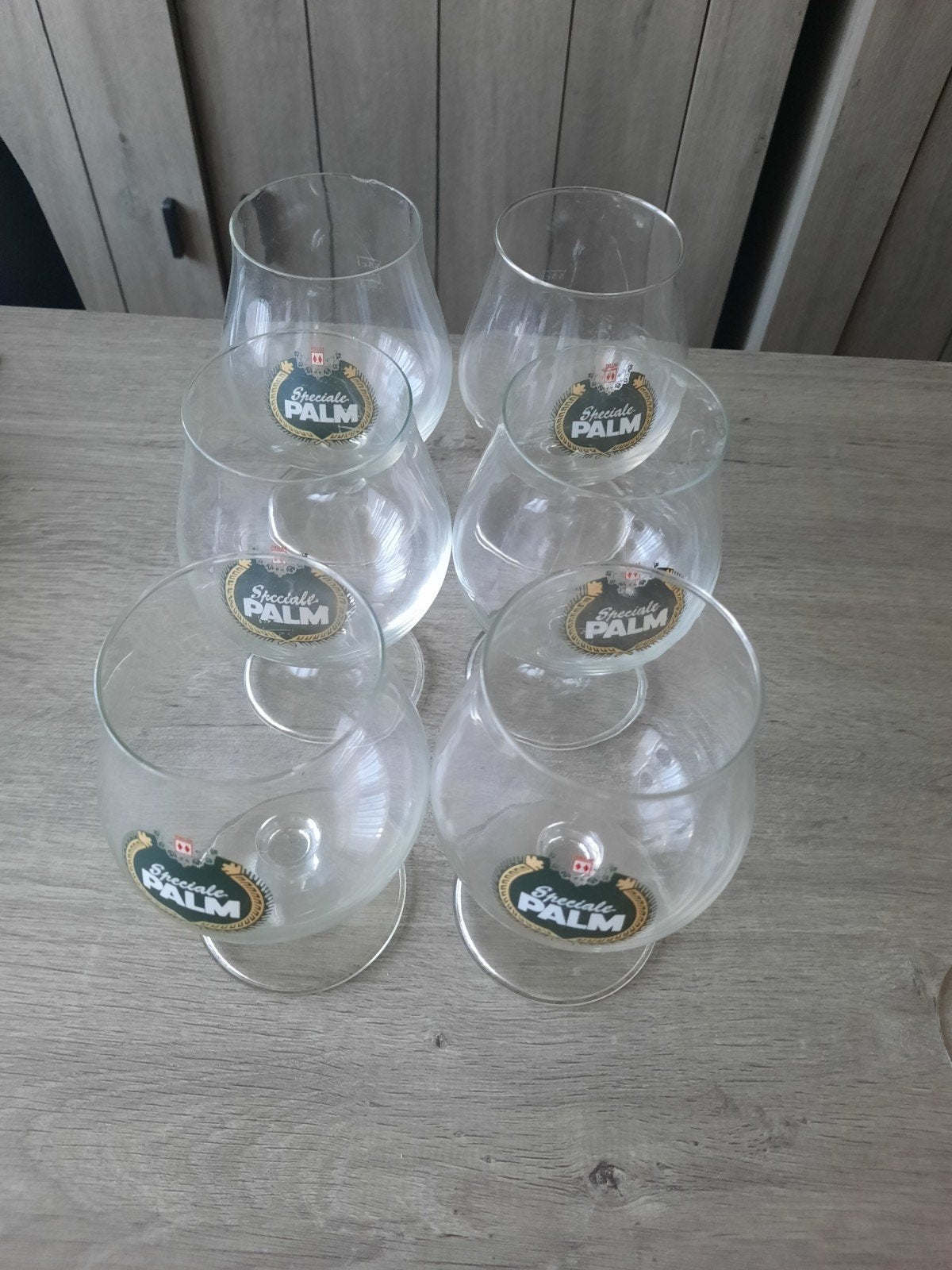 6 stuks palm glazen., Verzamelen, Ophalen