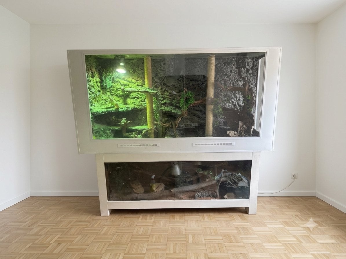 Zeer groot terrarium te koop., Ophalen, Zo goed als nieuw